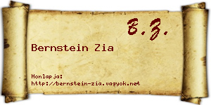 Bernstein Zia névjegykártya